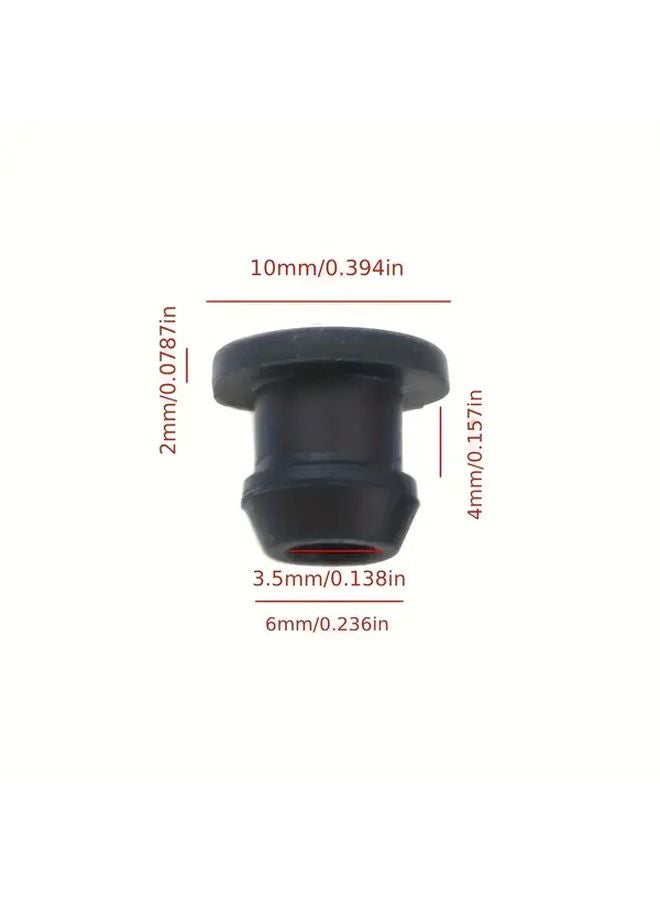 12pcs Black Silicone Plugs 6mm Tapered Round Hole Durable Flexible Industrial - Image 2